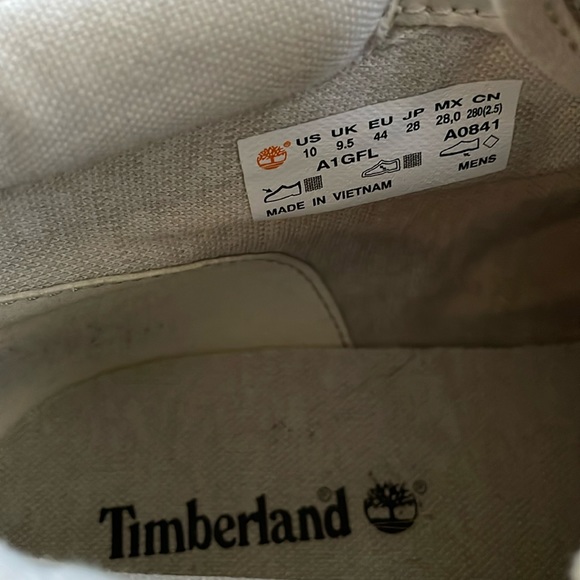 Timberland Olive White Boots 10 - Picture 10 of 12